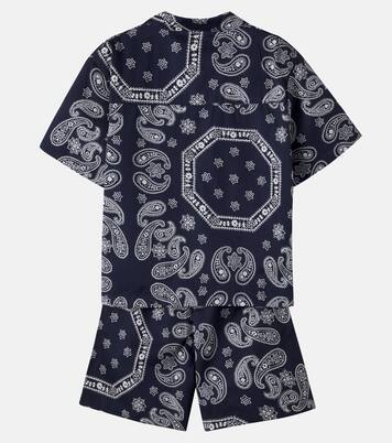 Aster paisley cotton bowling shirt and shorts set | The New Society