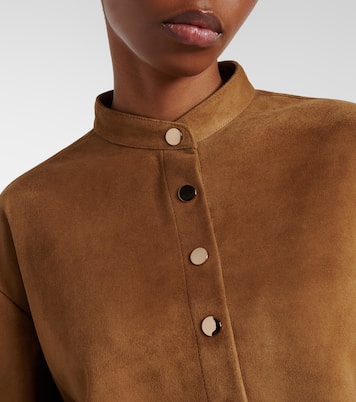 Lucien suede cropped jacket | Nour Hammour