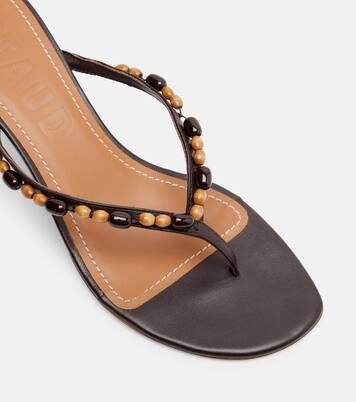 Freja beaded leather thong sandals | Staud