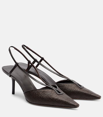 Slingback-Pumps mit Leder | Max Mara