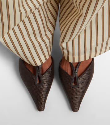 Slingback-Pumps mit Leder | Max Mara