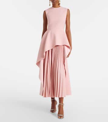 Severny pleated layered midi dress | Solace London