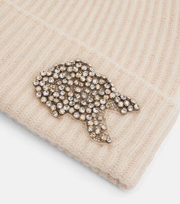 Embellished cashmere beanie | Erdem