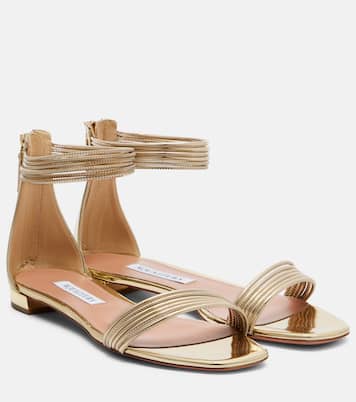 Sway mirrored leather sandals | Aquazzura