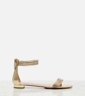 Sway mirrored leather sandals | Aquazzura