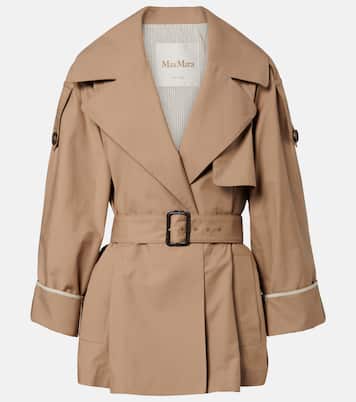 Clara 코튼 블렌드 개버딘 트렌치 코트 | Max Mara