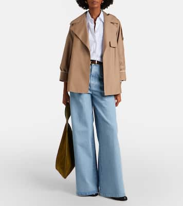 Clara 코튼 블렌드 개버딘 트렌치 코트 | Max Mara