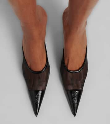 Mules Renée aus Mesh und Leder | Saint Laurent