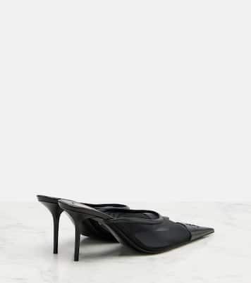 Mules Renée aus Mesh und Leder | Saint Laurent