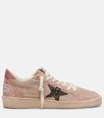 Zapatillas Ball Star de ante con glitter | Golden Goose