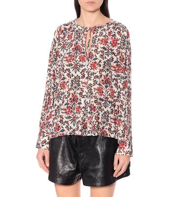 Blouse Amba imprimée en soie mélangée | Isabel Marant