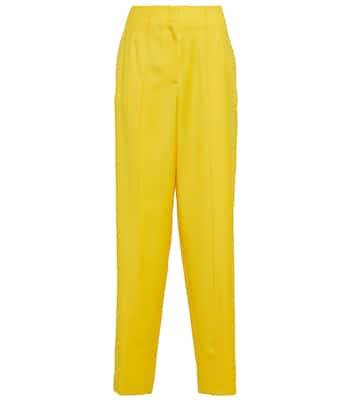 High-Rise-Hose aus Wolltwill | Loewe