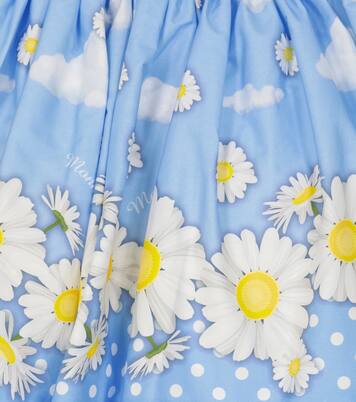 Daisy polka-dot cotton skirt | Monnalisa