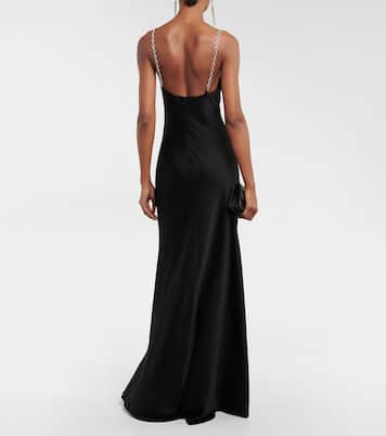 Robe longue Finley en satin à ornements | Simkhai