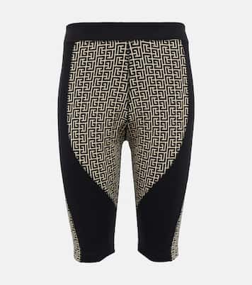 Monogram high-rise cycling shorts | Balmain