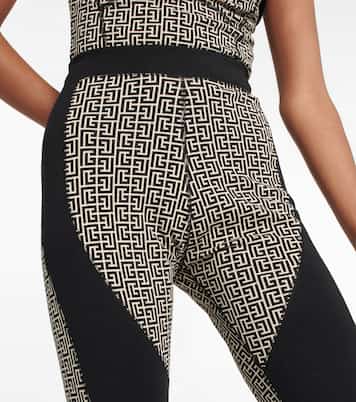 Monogram high-rise cycling shorts | Balmain