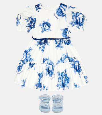 Adele floral cotton dress | Monnalisa