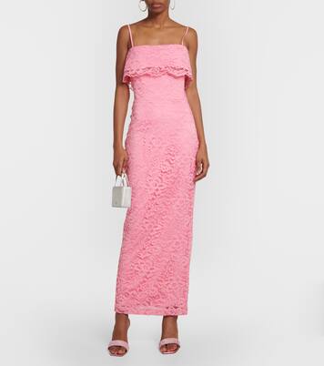 Vestido midi de encaje floral | Rasario