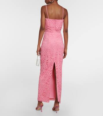 Vestido midi de encaje floral | Rasario