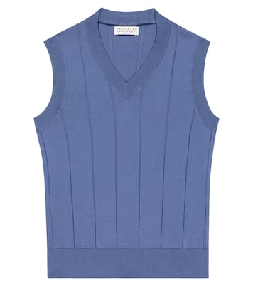 Pull sans manches en coton | Brunello Cucinelli Kids