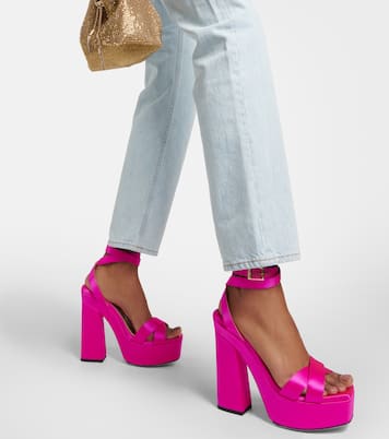 Plateausandalen Gaia aus Satin | Jimmy Choo