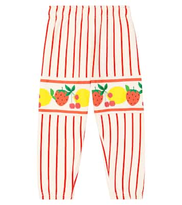 Fruits Stripe cotton sweatpants | Mini Rodini