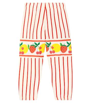 Fruits Stripe cotton sweatpants | Mini Rodini