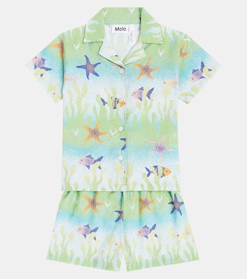 Baby - Camicia Eyou e shorts Solar in cotone con stampa | Molo