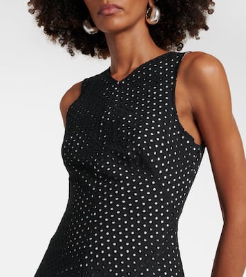 White Label - Abito midi Juno in misto cotone sangallo | Proenza Schouler