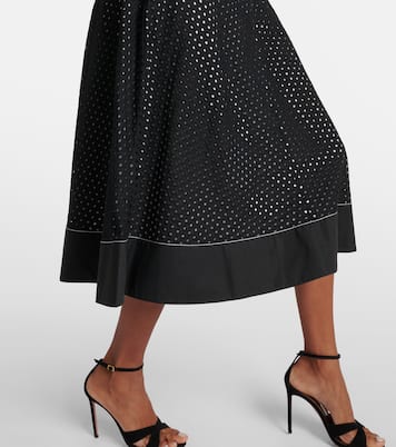 White Label - Abito midi Juno in misto cotone sangallo | Proenza Schouler