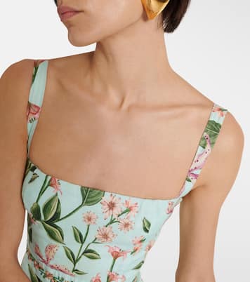 Robe longue Lima en coton à fleurs | Agua by Agua Bendita