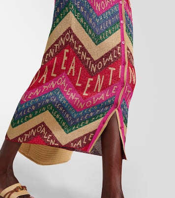 Logo knitted jacquard midi dress | Valentino