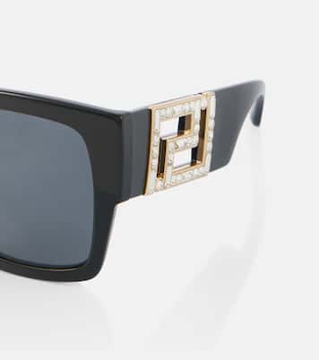 Greca embellished oversized sunglasses | Versace