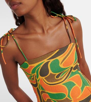 Robe Ysla imprimée en lin | Faithfull