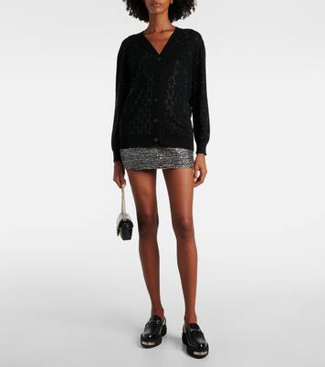 Cardigan GG aus Wolle mit Kristallen | Gucci