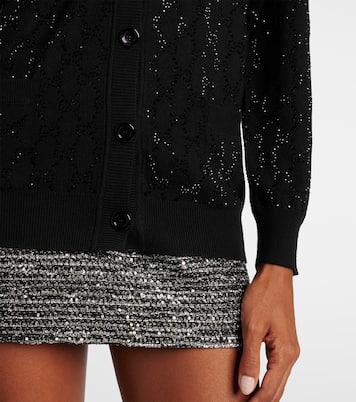 Cardigan GG aus Wolle mit Kristallen | Gucci