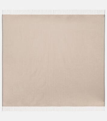 Plaid in cashmere con frange | Brunello Cucinelli