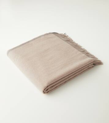 Plaid in cashmere con frange | Brunello Cucinelli