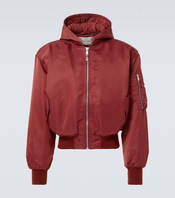 Chaqueta bomber con capucha de satén  | Entire Studios