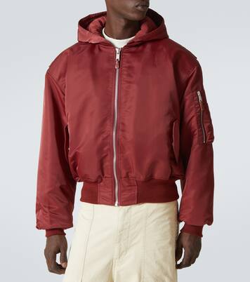 Chaqueta bomber con capucha de satén  | Entire Studios