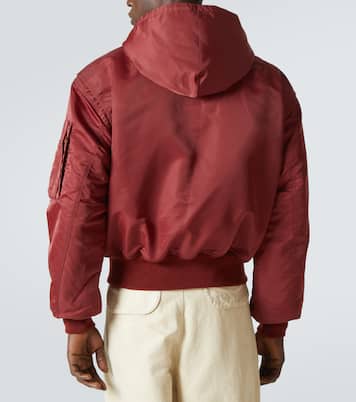 Chaqueta bomber con capucha de satén  | Entire Studios