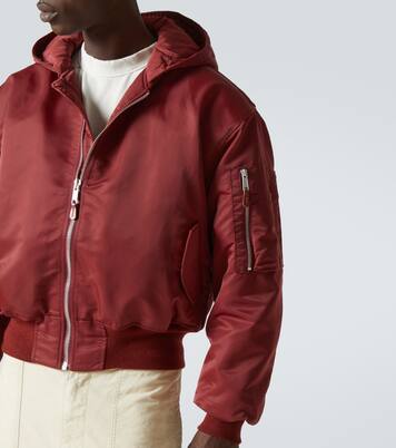 Chaqueta bomber con capucha de satén  | Entire Studios