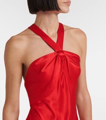 Robe longue Losanna en satin | Rixo