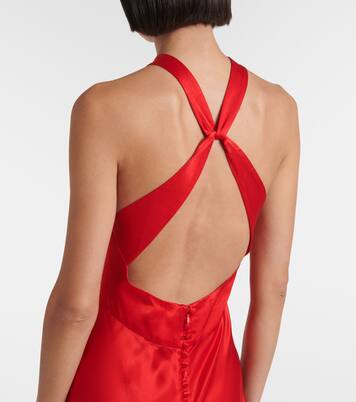 Robe longue Losanna en satin | Rixo