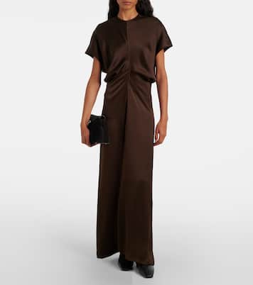 Draped satin maxi dress | Toteme