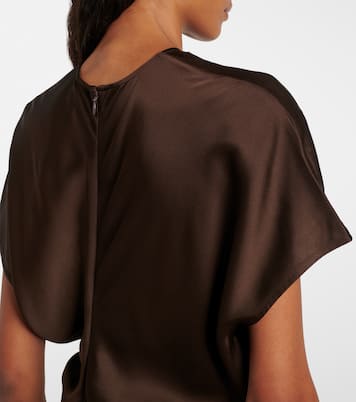 Draped satin maxi dress | Toteme