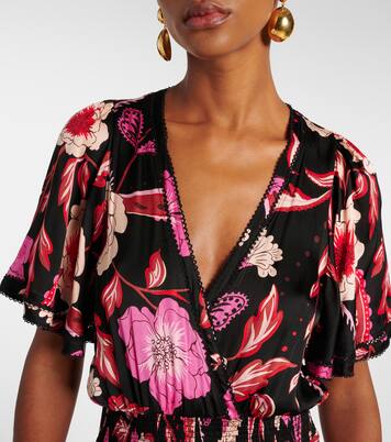 Robe midi Mabelle à fleurs | Poupette St Barth