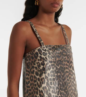 Abito corto di jeans con stampa | Ganni