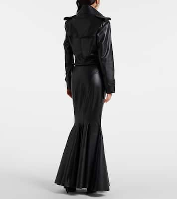 Body Halston aus Lederimitat | Norma Kamali