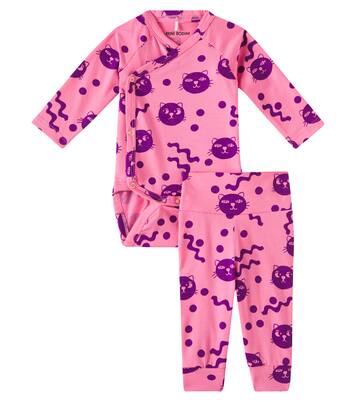 Baby Squiggly Cats bodysuit and leggings set | Mini Rodini
